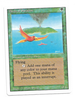 Magic the Gathering ~ MTG ~ 1x Birds of Paradise ~ MP ~ REVISED - Image 1