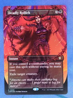 1x FOIL BORDERLESS Deadly Rollick, NM, CMM, Magic: the Gathering, MtG - Image 2
