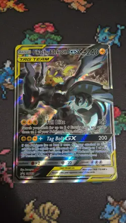 Pokemon Pikachu Zekrom GX SM168 Alt Art Tag Team Black Star Promo - Image 1
