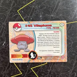 Vileplume #45 Topps Black Logo Pokemon TV Animation Edition - Image 2