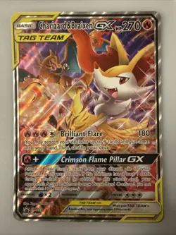 Charizard & Braixen GX SM230 Promo Pokemon Sun & Moon Tag Team jumbo - Image 1
