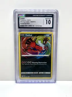 Pokemon TCG YVELTAL Shining Fates Holo 046/072 Amazing Rare CGC Gem Mint 10 - Image 1