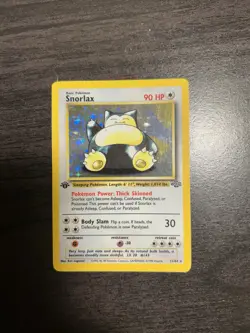 1999 Pokemon Jungle Snorlax 1st Edition 16/64 MP Vintage Holo WOTC - Image 1