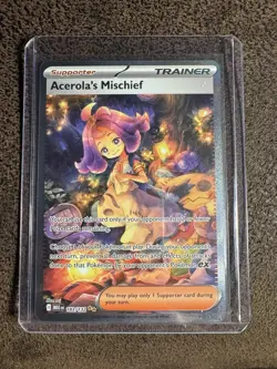 Acerola's Mischief 183/132 Secret Rare Pokemon TCG Just Pulled Mint Condition - Image 1