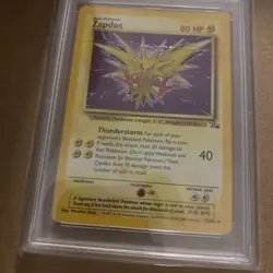 PSA 2 1999 Pokemon Fossil Zapdos- Holo Cosmos- Thunderstorm Dk - Image 3