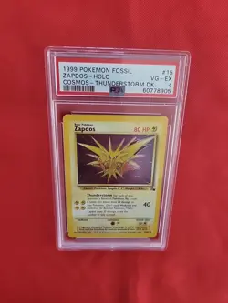 Pokemon: Zapdos #15/62 Fossil Thunderstorm Dk. Cosmos Holo Holo - PSA 4 - D23 - Image 5