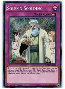 Yugioh! LP Solemn Scolding - MP15-EN186 - Secret Rare - 1st Edition Lightly Play - Image 1