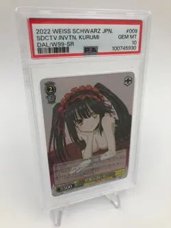 2022 WEISS SCHWARZ JPN. Card SDCTV.INVTN, KURUMI #009 DAL/W99-SR PSA GEM MINT 10 - Image 5