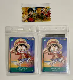 2X ONE PIECE CARD GAME AnimeExpo AX2023 Exclusive MONKEY D LUFFY Promo P-037 TCG - Image 1