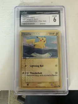 2007 Pokemon Pop Series 5 Pikachu Holo Card 12/17 Inverted Back Error CGC 2.5 - Image 1