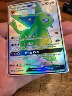 Espeon GX SV60/SV94 Pokemon TCG Hidden Fates Shiny Vault Holo Card NM Condition - Image 4
