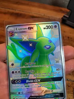 Espeon GX SV60/SV94 Pokemon TCG Hidden Fates Shiny Vault Holo Card NM Condition - Image 5