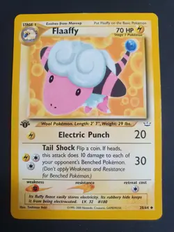 Flaaffy 28/64 1st Edition - Neo Revelation Set - Pokemon Card - Excellent - Image 1