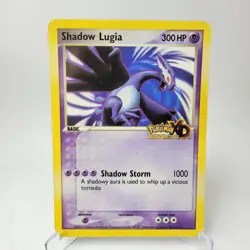2005 POKEMON NINTENDO WORLD PROMO SHADOW LUGIA JUMBO CARD POKEMON XD DAMAGED - Image 1