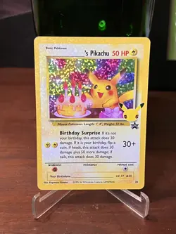 Happy Birthday Pikachu Holo 24 Celebrations Birthday Pokemon Card NM/M - Image 1