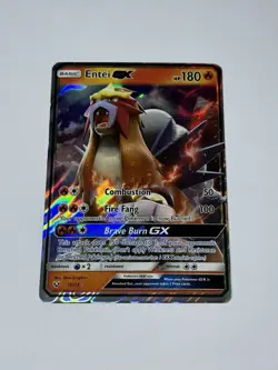 Pokemon Card TCG Entei GX Ultra Rare 10/73 Sun Moon Shining Legends M/NM - Image 1