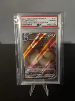Pokemon Eevee VMAX TCG Shining Fates Black Star Promo Card SWSH087 PSA 10 Gem MT - Image 1