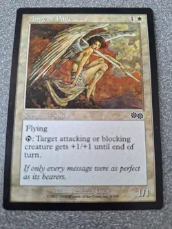 Magic the Gathering Card e700 Angelic Page Urza's Saga Regular - Image 1