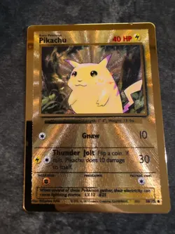 Pokemon Pikachu 58/102 Celebrations Ultra Premium Collection Gold Metal Card - Image 1