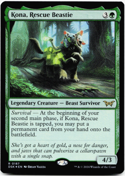 Kona, Rescue Beastie (0187) - FOIL - [Duskmourn: House of Horror] MTG 🌳 - Image 3