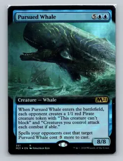 1x MTG - FOIL Pursued Whale Extended Art (351) - Core Set 2021 - M21 - NM - Image 1