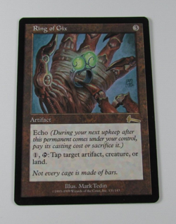MAGIC THE GATHERING URZA'S LEGACY RING OF GIX NM ENGLISH MTG - Image 1