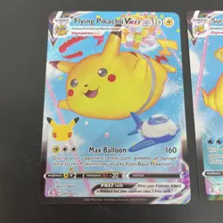 Surfing & Flying Pikachu VMax 007/025 Pokemon Cards 009/025 Full Art Holos - Image 2