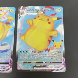 Surfing & Flying Pikachu VMax 007/025 Pokemon Cards 009/025 Full Art Holos - Image 3