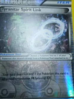HP Pokemon Tyranitar Spirit Link Ancient Origins 81/98 Reverse Holo - Image 3