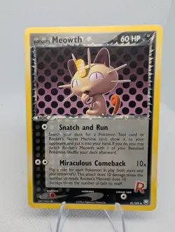 Rocket's Meowth Uncommon Team Rocket Returns 46/109 Pokemon Tcg Card LP - Image 1