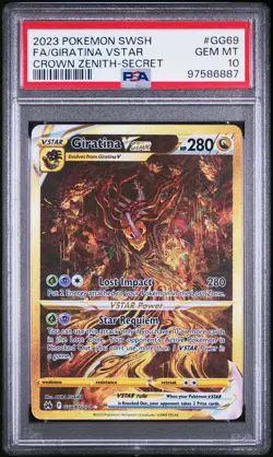 2023 Pokemon Sword And Shield Crown Zenith Fa/Giratina Vstar Secret PSA 10 - Image 1