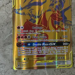 JUMBO Oversized Reshiram & Charizard GX Tag Team Gold Promo SM247 Pokemon NM - Image 2