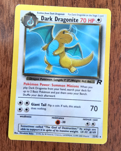 Pokemon TCG Dark Dragonite Team Rocket 22/82 rare unlimited 2000 WOTC NM - Image 1