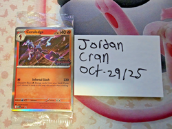 Pokemon TCG Phantasmal Flames STAFF Prerelease Promos Full Set of 4 Sealed - Image 1
