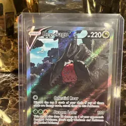 Regidrago V Alternate Full Art 184/195 Sword & Shield Silver Tempest Pokemon - Image 2
