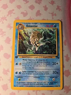 Pokemon TCG Omastar Fossil 40/62 Regular 1999-2000 Wizards Base Set Copyright... - Image 2