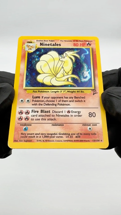 2000 Pokemon Classic Vintage - Base Set 2 Ninetales 13/130 LP-NM Holo Rare - Image 2