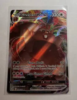 Greedent VMAX - 218/264 - Ultra Rare Fusion Strike Pokemon TCG Near Mint - Image 1