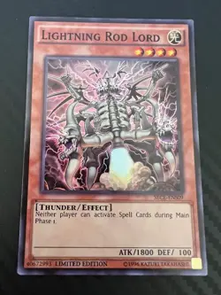 Yugioh Lightning Rod Lord SECE-ENS09 Super Rare Limited Edition NM - Image 1