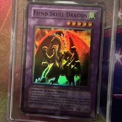 Yugioh CGC 8.5 FOIL SHIFT ERROR Fiend Skull Dragon LOD-039 MISPRINT Super Rare - Image 2