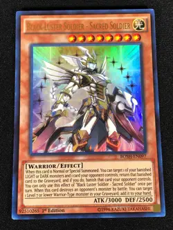 Yugioh Black Luster Soldier Sacred Soldier BOSH-EN097 1st Ultra (NM) - Image 1
