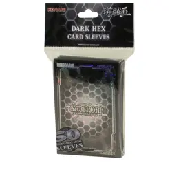 Konami Yu-Gi-Oh! Deck Protector Card Sleeves - DARK HEX (50 Sleeves) - New - Image 1