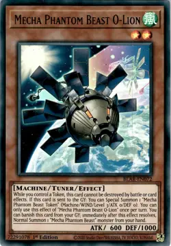 Mecha Phantom Beast O-Lion - BLAR-EN072 - Ultra Rare - 1st Edition - Yugioh - Image 1
