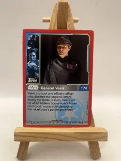 STAR WARS : General Veers #173 Topps UK Foil Trading Card THE FORCE AWAKENS - Image 2