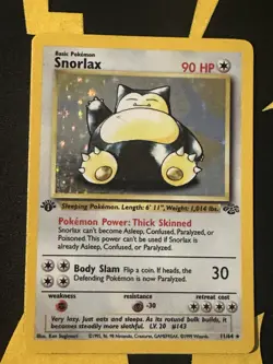 Snorlax 11/64 1st Edition Holo Rare Jungle Pokemon Card TCG - Vintage 1999 [LP] - Image 1