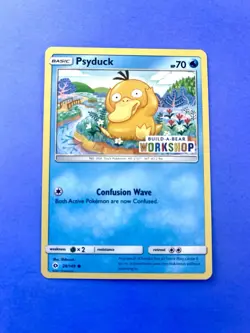 Build a Bear Pokemon Card Psyduck Promo Trading TCG NM - Image 1