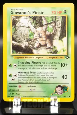 Pokemon TCG Card - Giovanni's Pinsir 24/132 Gym Challenge Rare Vintage - Image 1