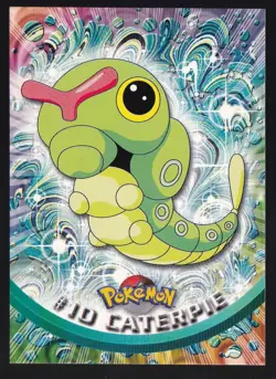 Pokemon Topps Card - Caterpie #10 Non Holo RED LABEL TV Animation Edition - Image 1