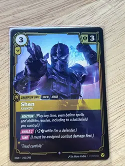 Riftbound Shen Card 241/298 TCG Foil card League Of Legends - Image 1
