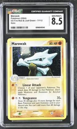 CGC 8.5 Marowak 2004 EX Fire Red & Leaf Green 7/112 Holo Pokemon Card - Image 1